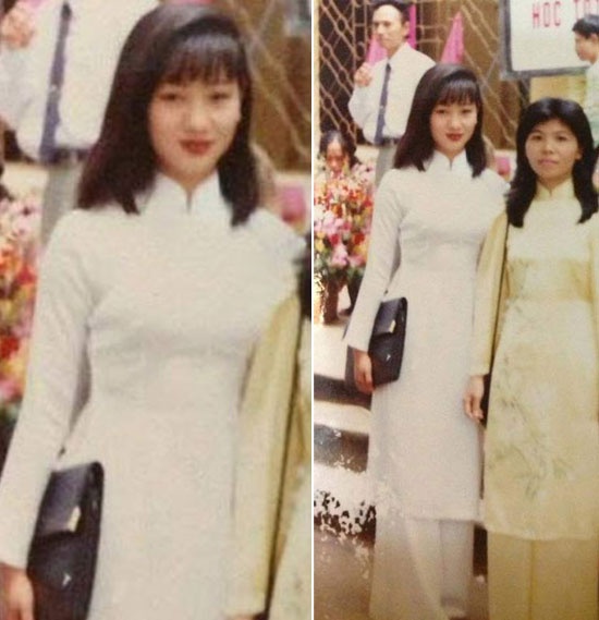 Á hậu Thu Hương thời cấp 3 xinh xắn.