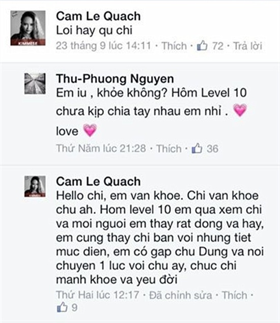 Kimmese vẫn hỏi han tình cảm với Thu Phương dù có nhiều mâu thuẫn từ trước