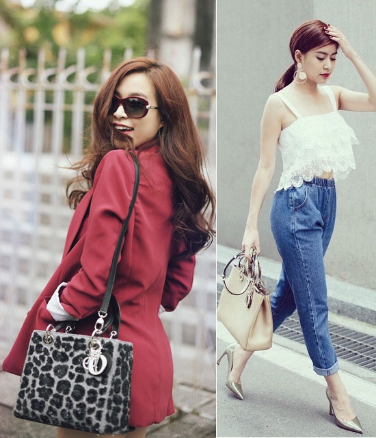 Dior là thương hiệu được nữ ca sĩ lăng xê. Hai mẫu thiết kế quý phái khác của Dior thường xuyên được cô diện.