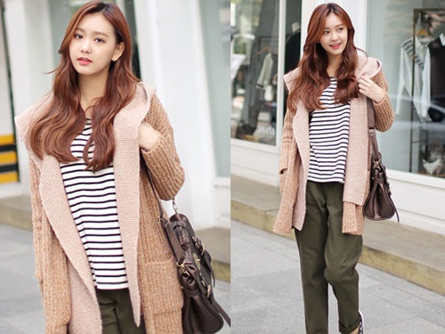 Muon kieu mix ao cardigan cho ngay thu lang man hinh anh