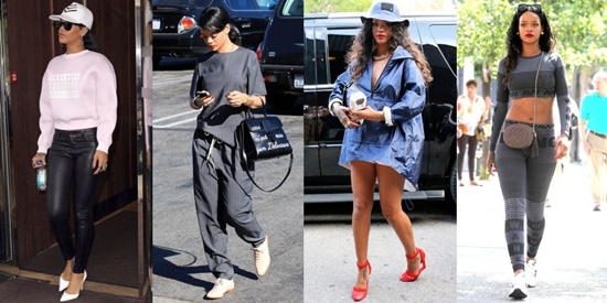 Nữ ca sĩ Rihanna thường mặc quần áo của Alexander Wang kể cả trong đời thường lẫn khi đi dự sự kiện.