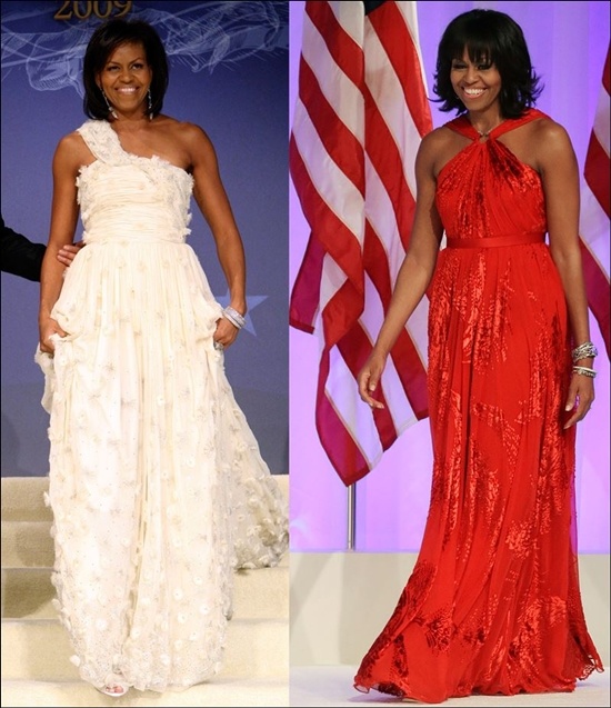 Đệ nhất phu nhân Michelle Obama đều chọn đầm dạ hội của Jason Wu để mặc trong cả hai lần làm lễ nhậm chức của chồng mình.