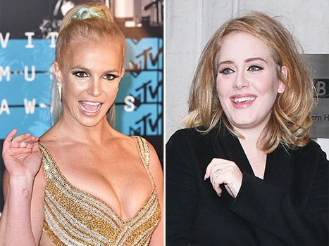 Britney mời Adele đến xem cô diễn.