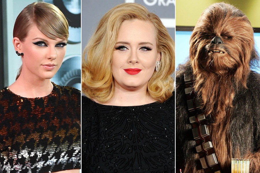 Lượt xem MV Hello của Adele vượt qua Bad Blood của Taylor Swift và trailer phim Star Wars: The Force Awakens.