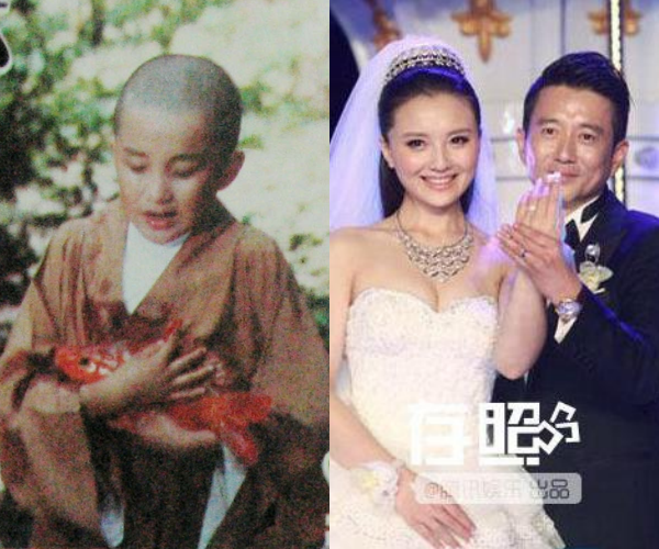 Tiểu Đường Tăng ôm cá thả trôi sông năm xưa và ảnh cưới của anh.