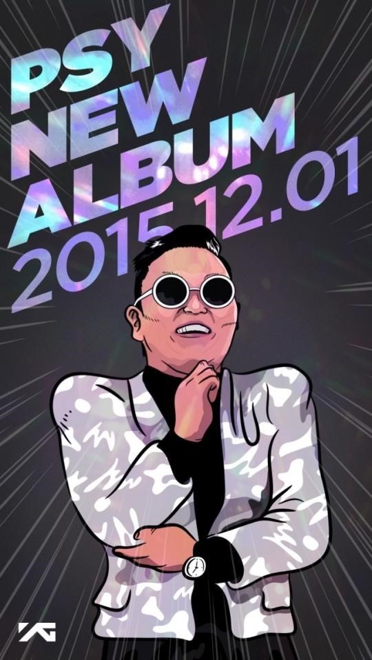Poster thông báo ngày phát hành album mới của Psy.