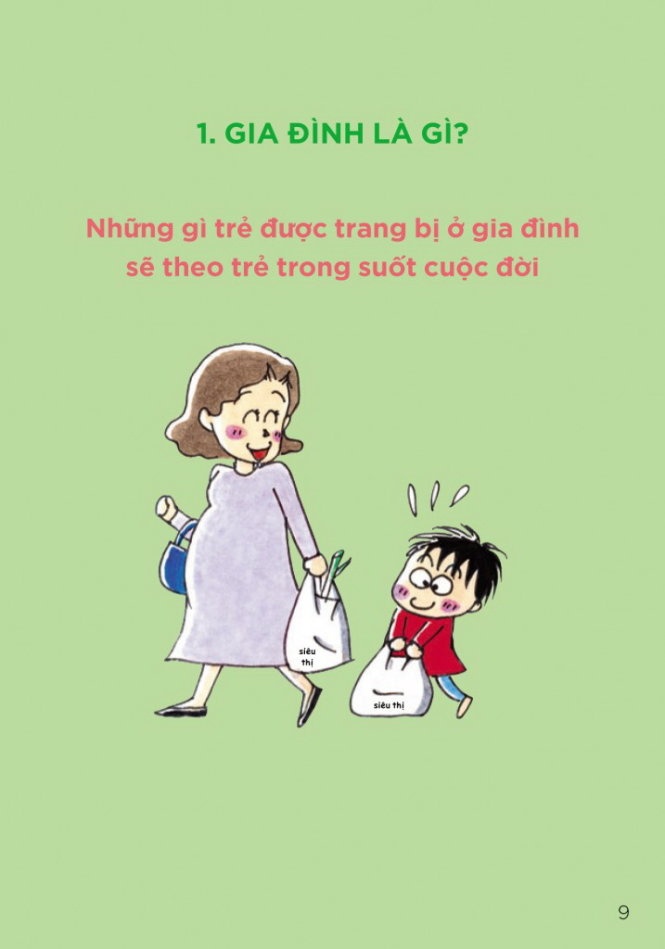 Trang viết về gia đình của cuốn sách