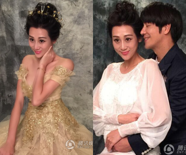 Vợ chồng Trần Hạo Dân trong buổi chụp hình.