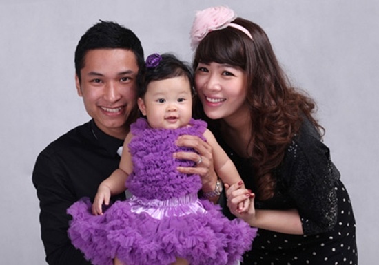 Diệp Chi hạnh phúc với gia đình bé nhỏ của mình