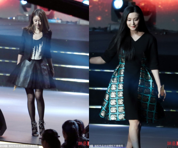 Hai ngươi đẹp đều chọn trang phục tối màu khi dự sự kiện vừa qua.