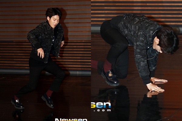 Lee Minhyuk vấp ngã ngay sau đó.