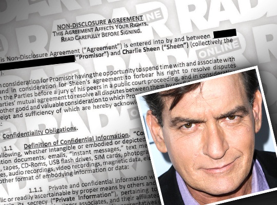 Bản hợp đồng yêu cầu các bạn tình giữ bí mật thông tin của Charlie.