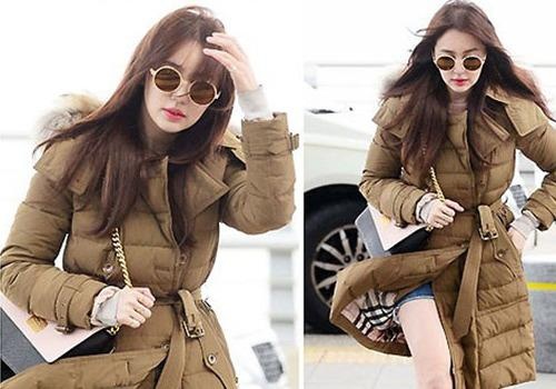 Kieu nu Han khoe cap dui mat ong trong ngay lanh hinh anh