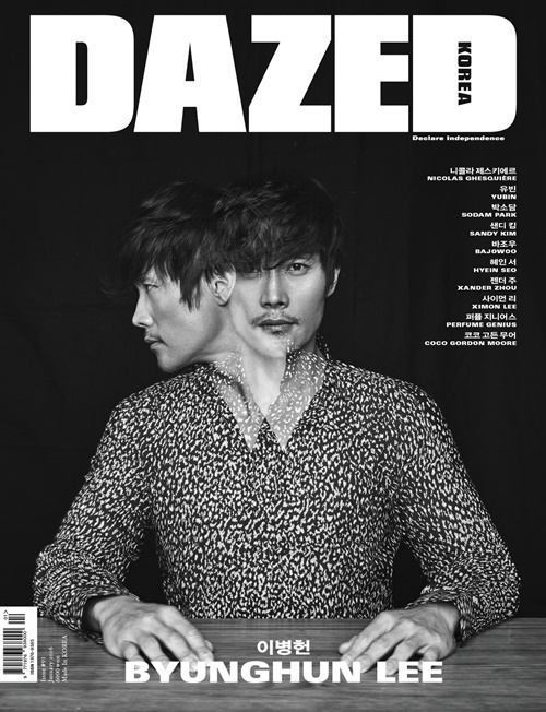 Tài tử hạng A Lee Byung Hun là ngôi sao trang bìa của tạp chí Dazed số tháng 12/2015. Bộ ảnh được thực hiện với gam màu đen trắng cổ điển, phác họa cận cảnh gương mặt Lee Byung Hun. 