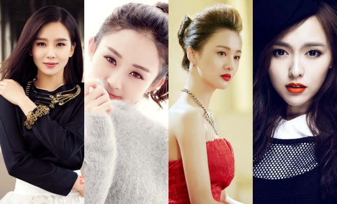 4 tiểu hoa đán mới của Trung Quốc: Lưu Thi Thi, Triệu Lệ Dĩnh, Trịnh Sảng và Đường Yên.