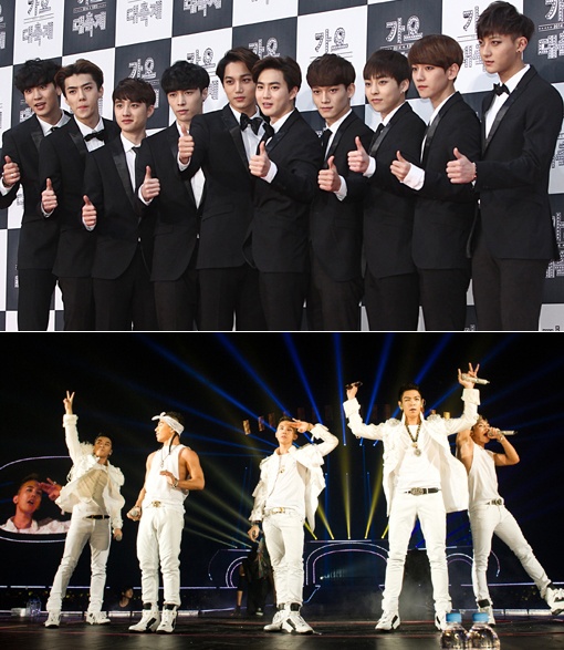 Nhóm EXO và Big Bang cũng lọt top 10.