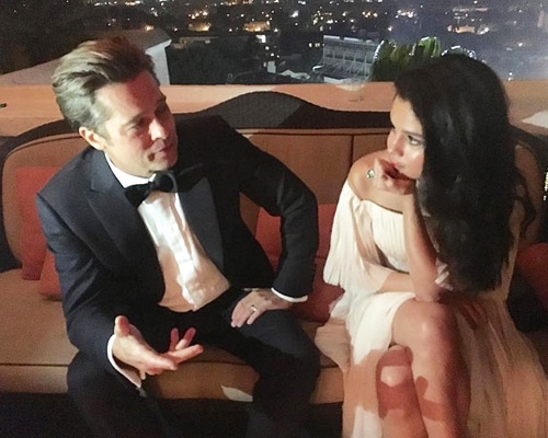 Selena Gomez mong gap Brad Pitt o Qua cau vang hinh anh