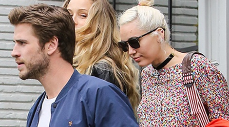 Miley va Liam lan dau xuat hien cong khai sau khi tai hop hinh anh