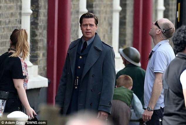 Brad Pitt tren truong quay anh 6