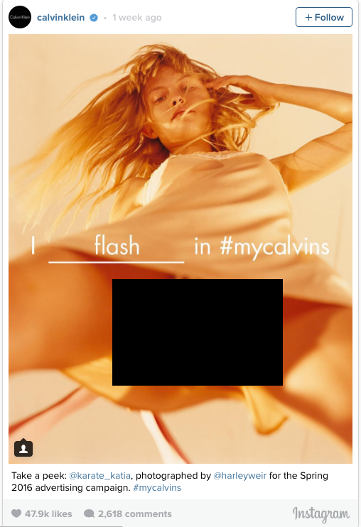 Quang cao Calvin Klein phan cam anh 1