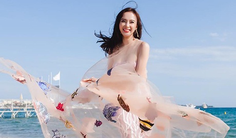 Vay dai duong cua Angela Phuong Trinh lot khoanh khac Cannes hinh anh