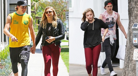 Ban gai Brooklyn Beckham chuong quan legging khi hen ho hinh anh