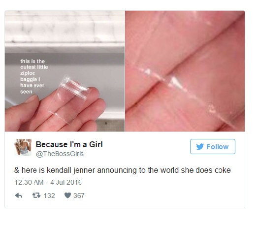 Kendall Jenner bi nghi khoe anh sau khi hit ma tuy anh 2