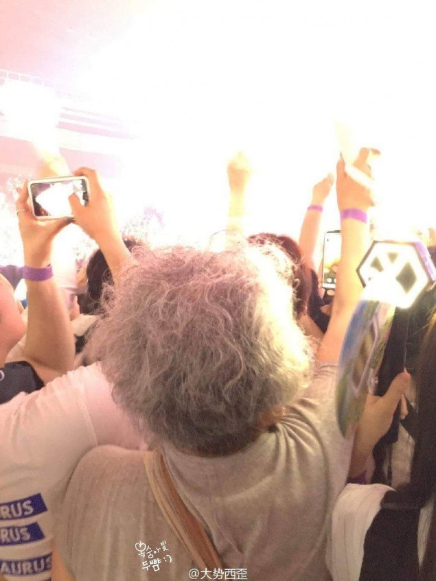 Cu gia U70 di xem concert cua EXO anh 2