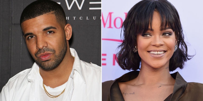 Drake noi loi yeu Rihanna tren san khau hinh anh