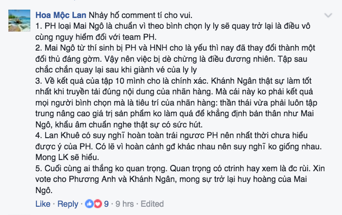 Cư dân mạng phẫn nộ vì Phạm Hương loại bỏ Mai Ngô ảnh 4 Cu dan mang phan no vi Pham Huong loai bo Mai Ngo anh 4