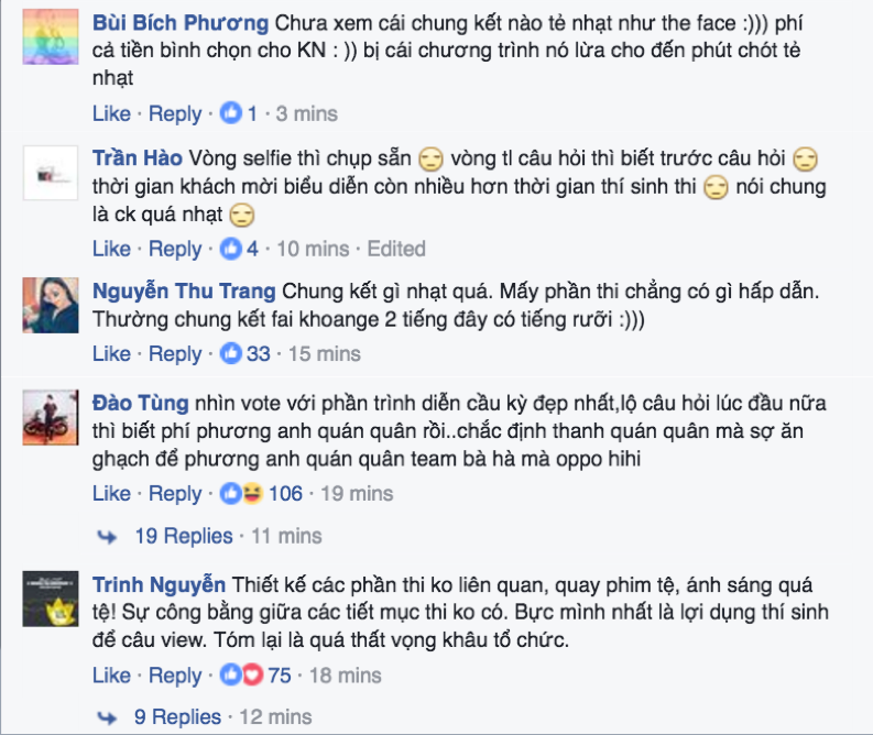 Dân mạng phản ứng gay gắt về đêm chung kết The Face ảnh 3 Dan mang phan ung gay gat ve dem chung ket The Face anh 3