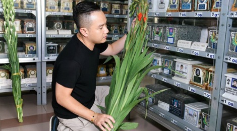 Tro cot Minh Thuan duoc dat canh me ruot hinh anh