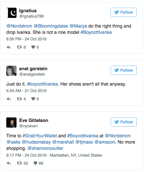 hãng thời trang của Ivanka Trump bị tẩy chay ảnh 2 hang thoi trang cua Ivanka Trump bi tay chay anh 2