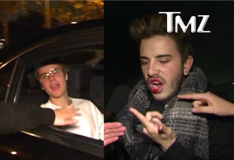 Justin Bieber gian du danh fan bat mau hinh anh