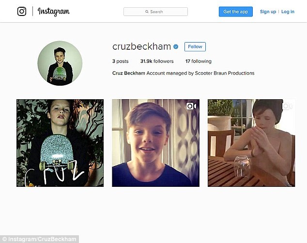 Cruz Beckham ký hợp đồng với quản lý ảnh 1 Cruz Beckham ky hop dong voi quan ly anh 1