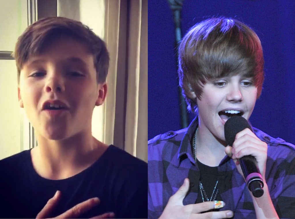 Con trai ut Beckham se tro thanh ‘Justin Bieber 2.0’? hinh anh