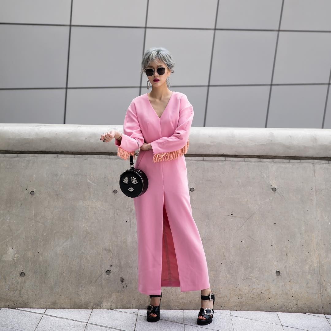 Gioi mo dieu khoe streetstyle o Tuan le thoi trang Seoul anh 1