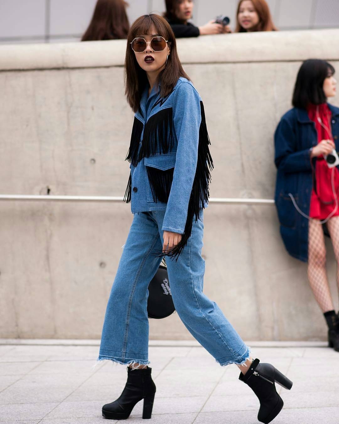 Gioi mo dieu khoe streetstyle o Tuan le thoi trang Seoul anh 8