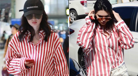 Duong Mich sanh dieu du mac ao giong Kendall Jenner hinh anh