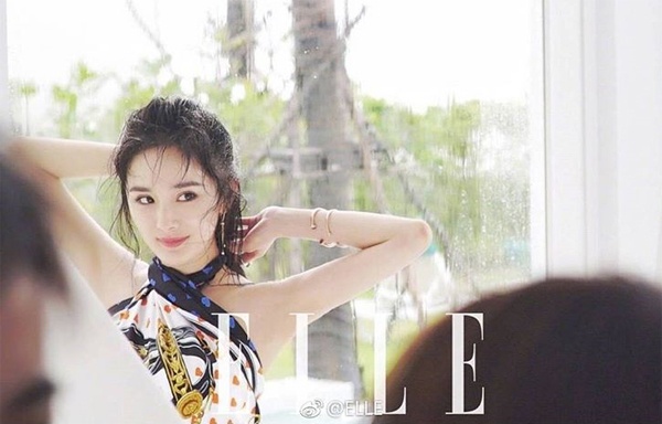 Hau truong buoi chup anh cua Duong Mich cho tap chi Elle thang 8. hinh anh