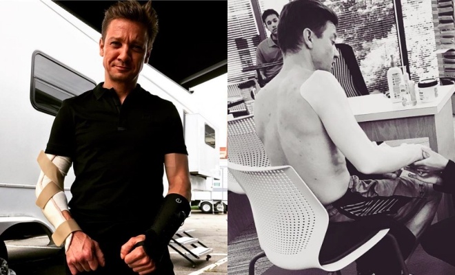 Ngoi sao 'Avengers' Jeremy Renner gay ca hai tay khi dong phim hinh anh
