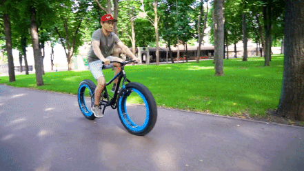 Chiec xe dap khong co truc banh hinh anh