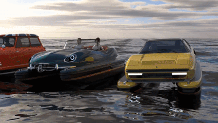 Nhung chiec oto co the di chuyen tren nuoc hinh anh