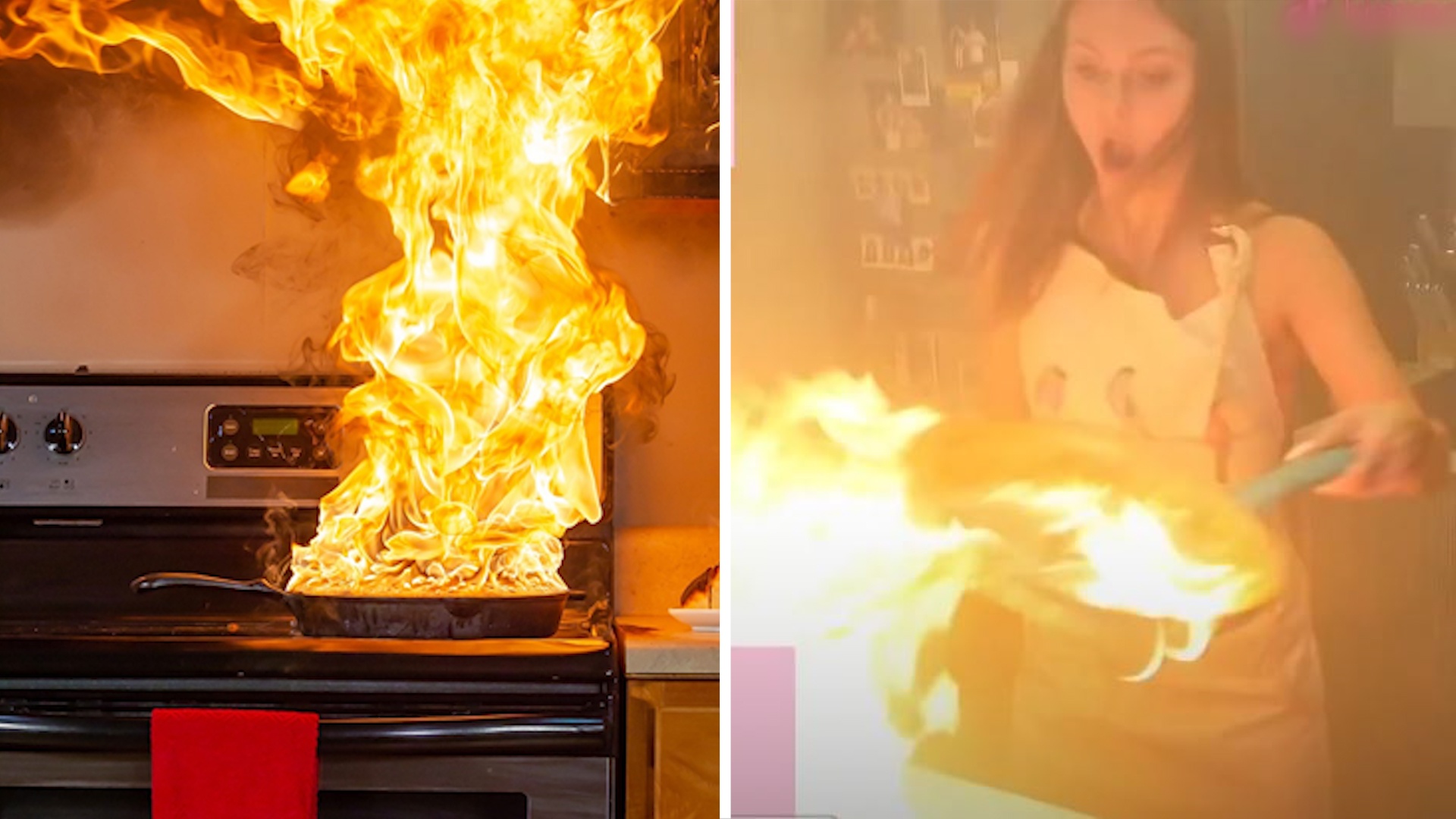 Nu streamer hoang loan khi lua bung chay trong luc nau an hinh anh