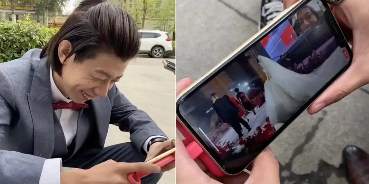 Chu re xem hon le cua minh qua livestream hinh anh