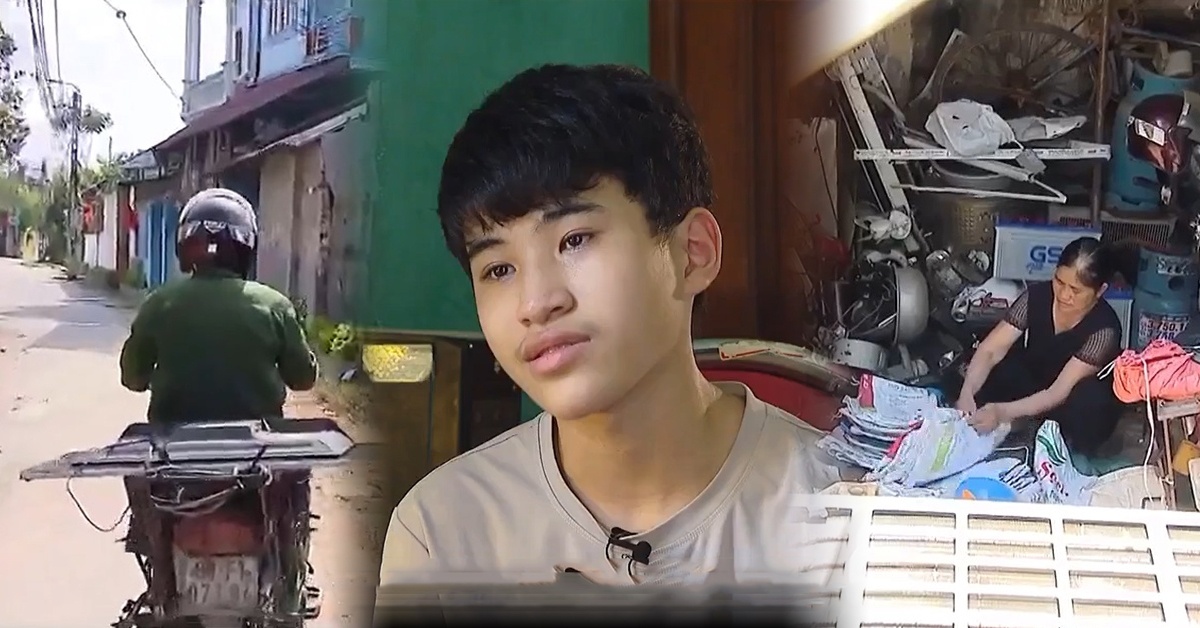 Cap vo chong thu gom phe lieu nuoi con do thu khoa hinh anh