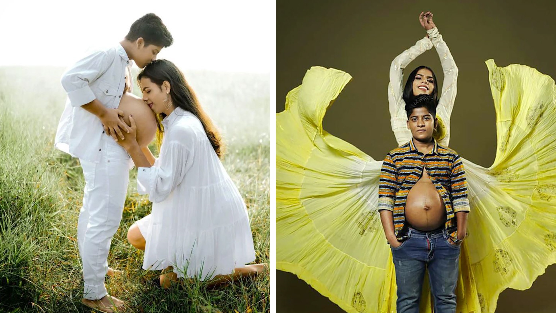 Cap doi chuyen gioi dau tien trong lich su An Do chao don con dau long hinh anh