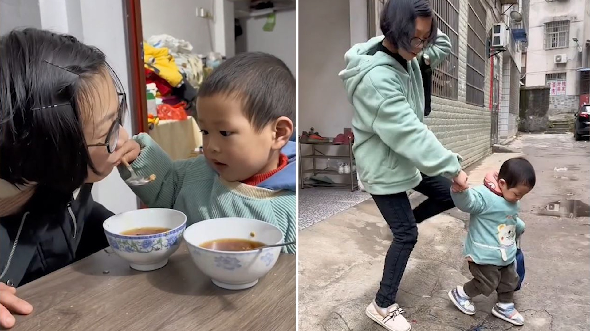 Be 2 tuoi cham soc me bi bai nao o Trung Quoc hinh anh