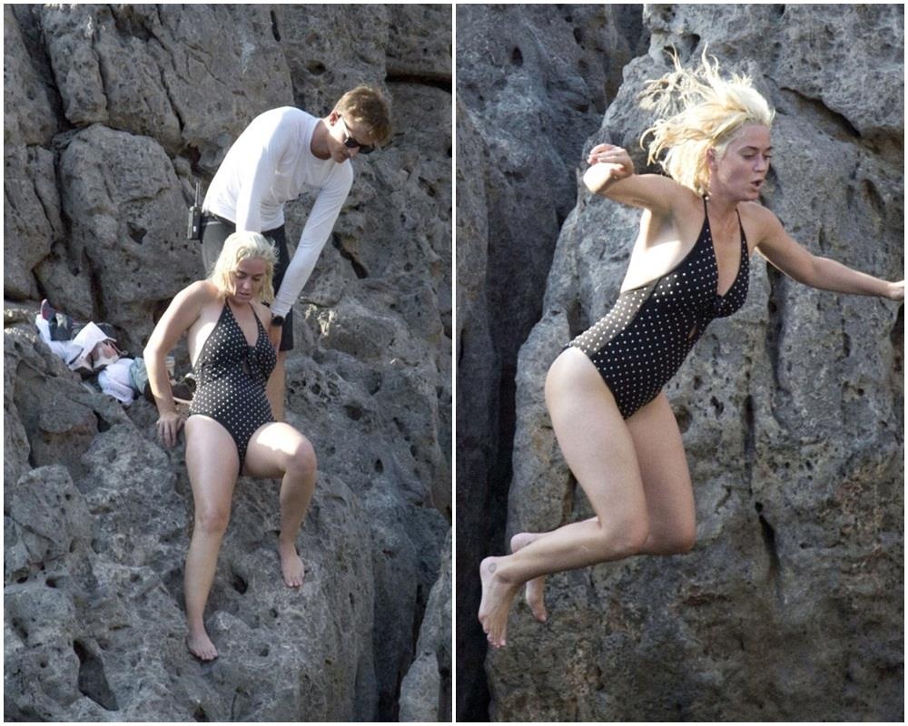 Katy Perry lo than hinh map map,  bung mo khi dien bikini anh 1