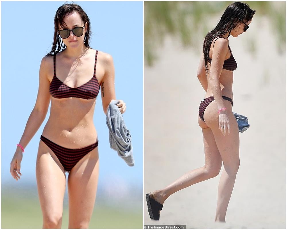 Dakota Johnson dien bikini,  khoe dang nong bong anh 3